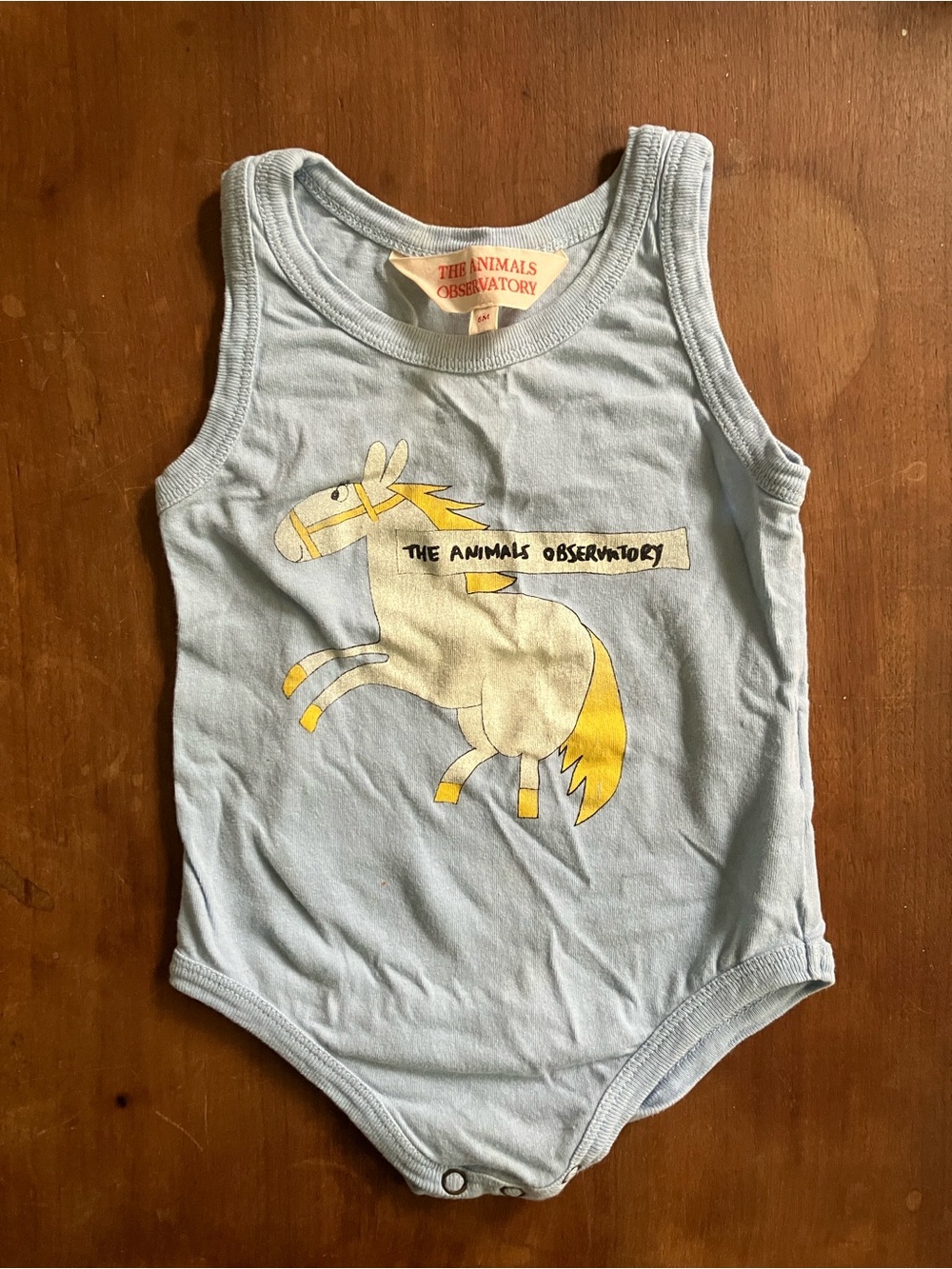 The Animals Observatory Light Blue Horse Tank Bodysuit